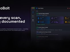 Full scan history with timestamps to track what was cleaned and when.