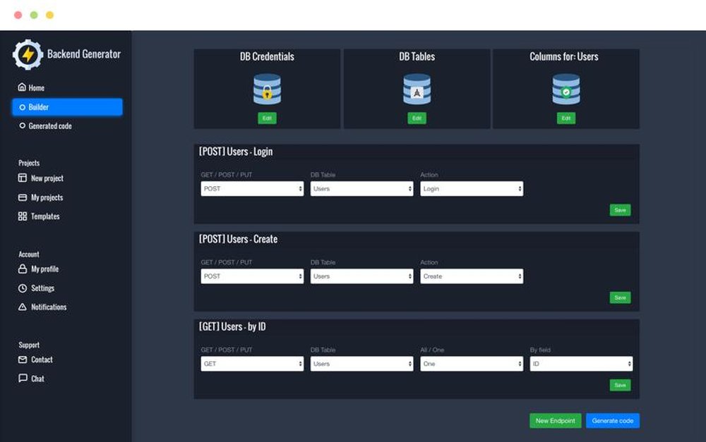 Duomly Backend Generator Screenshot 1