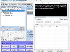 Execute commands in selected servers and return results