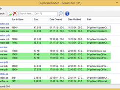 DuplicateFinder Search Results