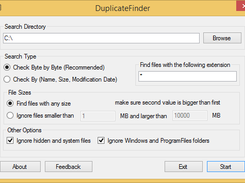 DuplicateFinder Start