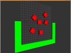 A 2D planar scene rendered in 3D