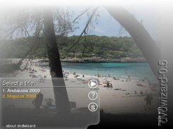 DVD-Menu with second title highlighted