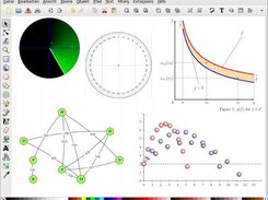 Several PSTricks samples opened in Inkscape.