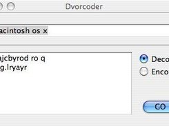 Dvorcoder GUI - Macintosh