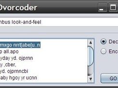 Dvorcoder GUI - Java Nimbus look-and-feel
