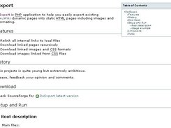 DwExport result example