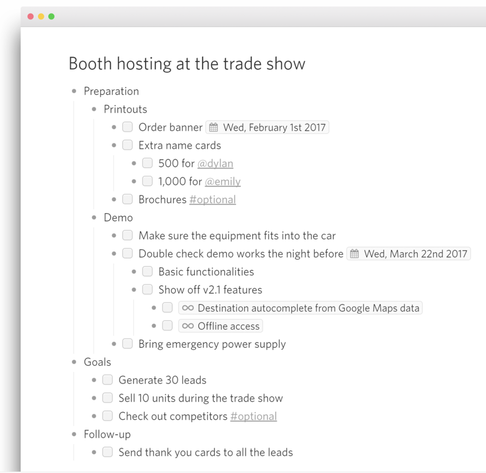 Dynalist Screenshot 1
