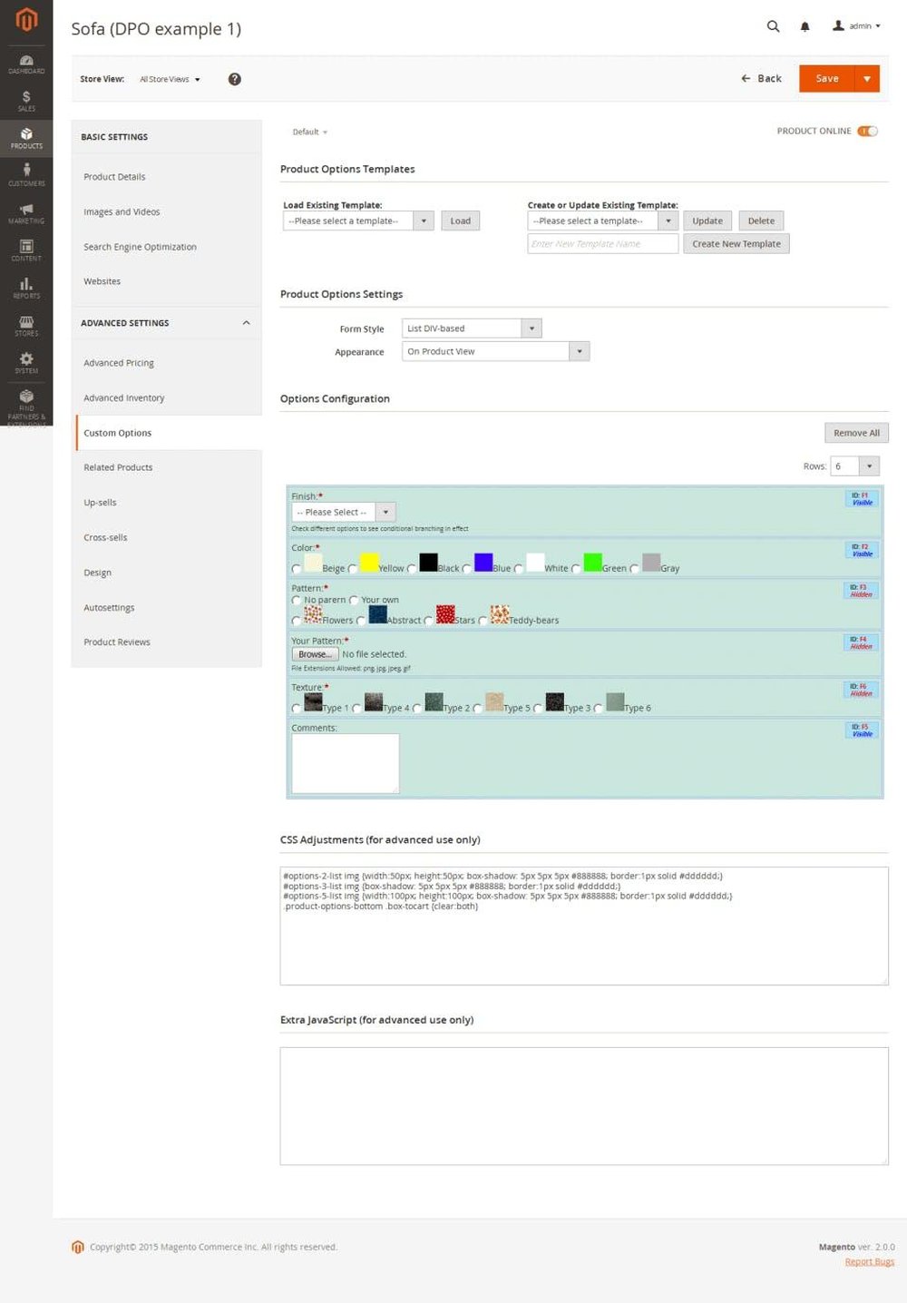 Dynamic Product Options Screenshot 1