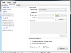 Programm und Domaineinstellungen