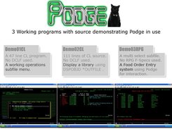 Description of the 3 Demo programs included with Podge.