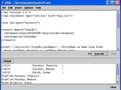A simple GUI is provided to edit and execute scripts