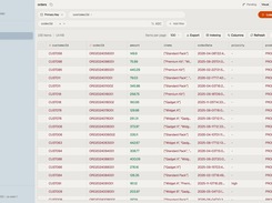 Visual table browser built for production data