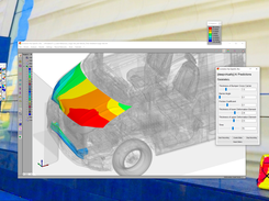 e-fea/nN GUI :: Templates for slider-based Design/Topology Variations with ‘live’ nN Predictions of any mechanical Properties, e.g. Crash Behaviour
