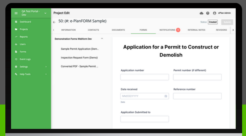 e-PlanFORM Screenshot 1