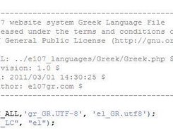 Greel Language e107