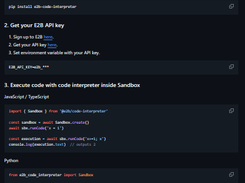 E2B Code Interpreter Screenshot 1