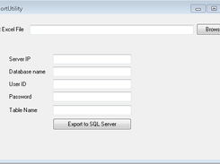 Export to SQL Server Utility