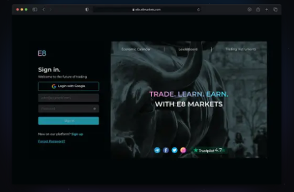 E8 Markets Screenshot 1