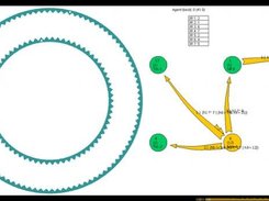 A learning scenario in 2D with finite state machines