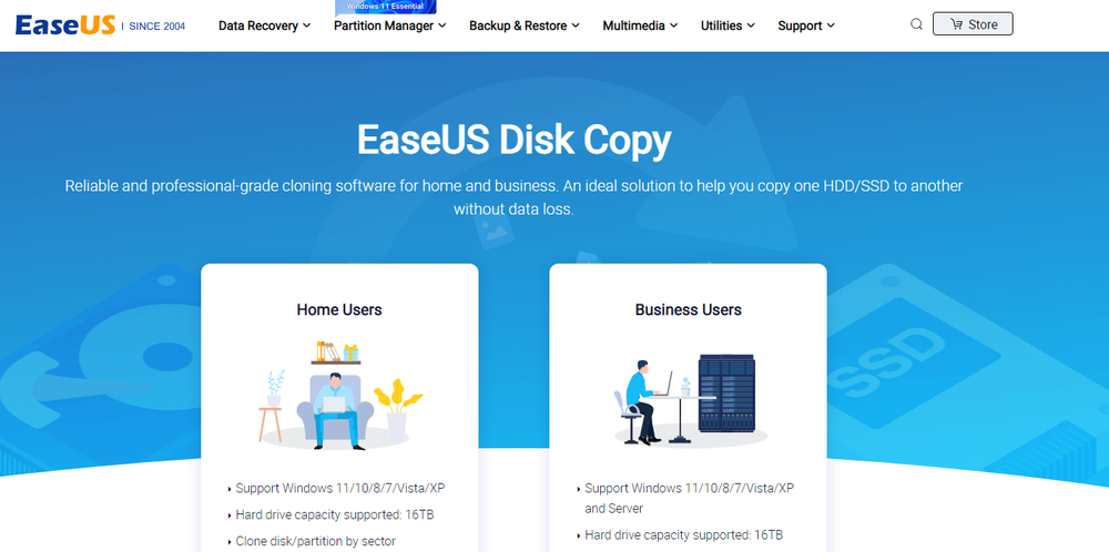 EaseUS Disk Copy Screenshot 1