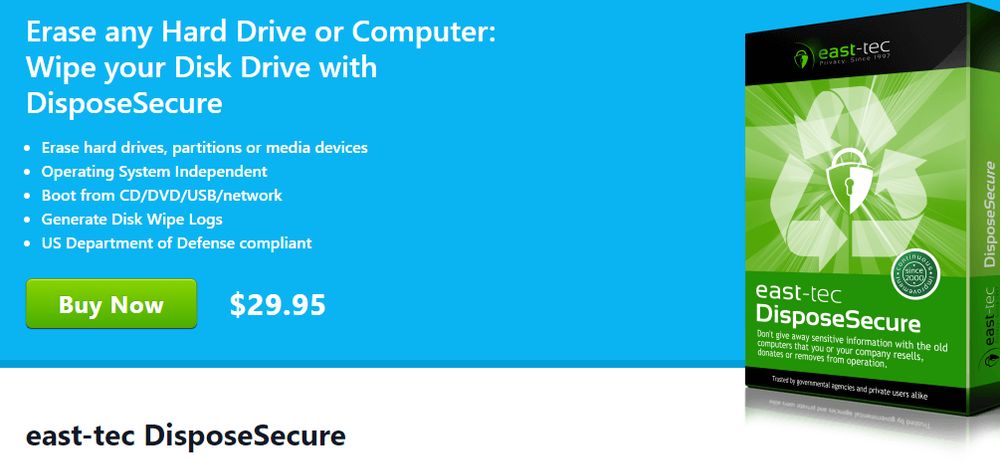 east-tec DisposeSecure Screenshot 1