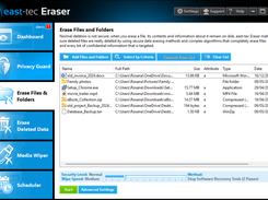East-tec Eraser securely erases all traces using advanced methods and algorithms, ensuring your confidential data is completely gone.