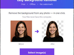 Main window - drop a photo and remove the background in one click