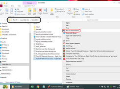 windows file manager view of the installation process