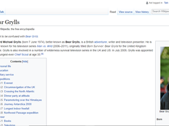Wikipedia of Bear Grylls