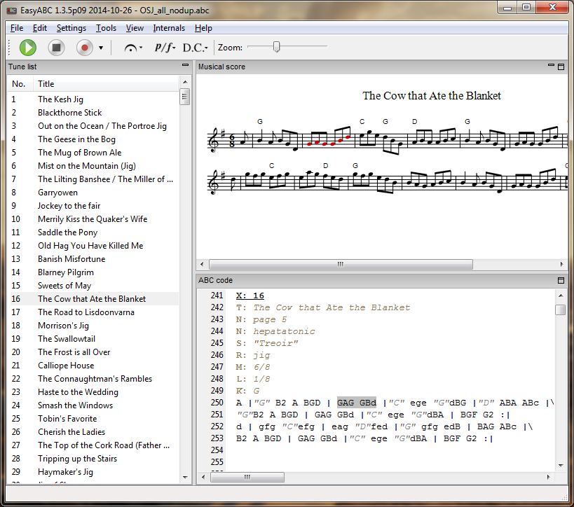 Midi music notation software