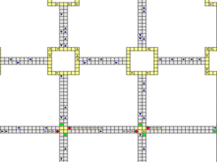 2D-grid-based traffic simulation.