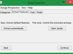 Extract Features tab