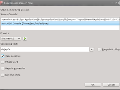 Select source console to observe and input filter criteria