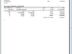 example of invoice printing