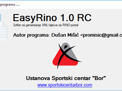 EasyRino Release candidate About Screenshot