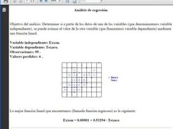 Un análisis de regresión en formato PDF