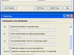 Dialogs for the setting of parameters and options