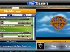 The built in media player allows you to stream your content from your cloud storage.