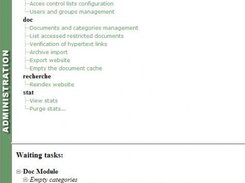 Back Office main page