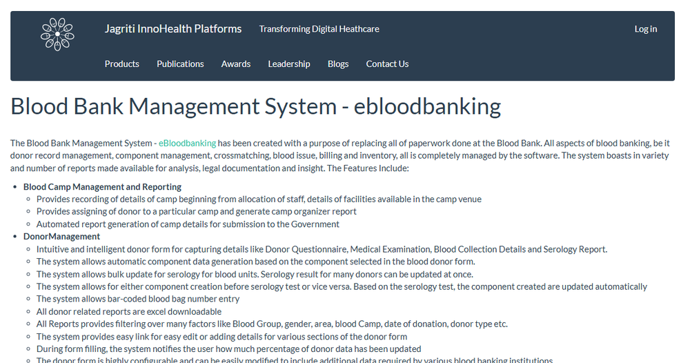 eBloodBanking Screenshot 1