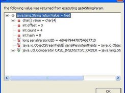 A full tree is shown for return values on method execution.