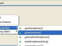 The main view. Right-clicking on an instance shows methods.