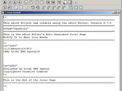 Main screen with default template
