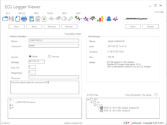 ECG Logger Viewer: ECG zooming - patient database