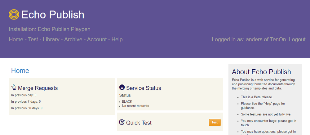 Echo Publish Screenshot 1
