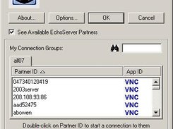 The main Viewer GUI of EchoVNC, version 2.30