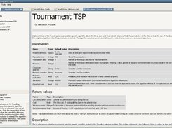 Algorithm info screen