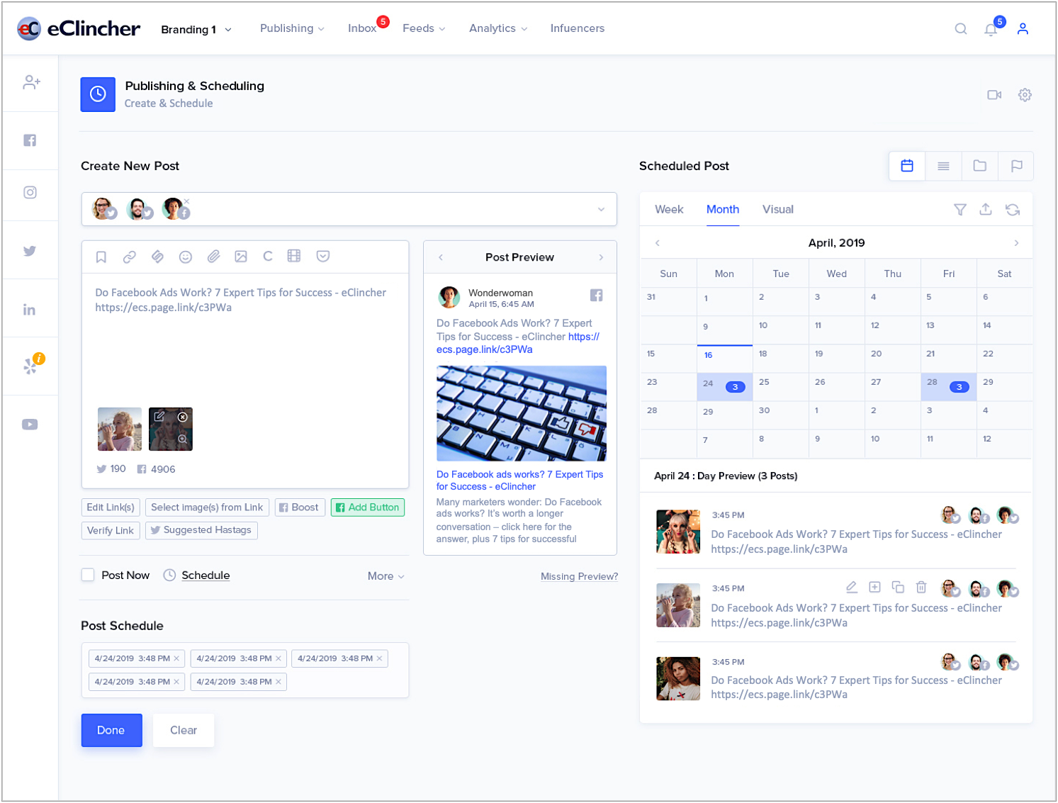 Socialbakers Analytics Plus Vs Eclincher Comparison