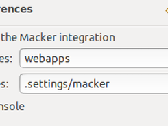 Macker preferences page